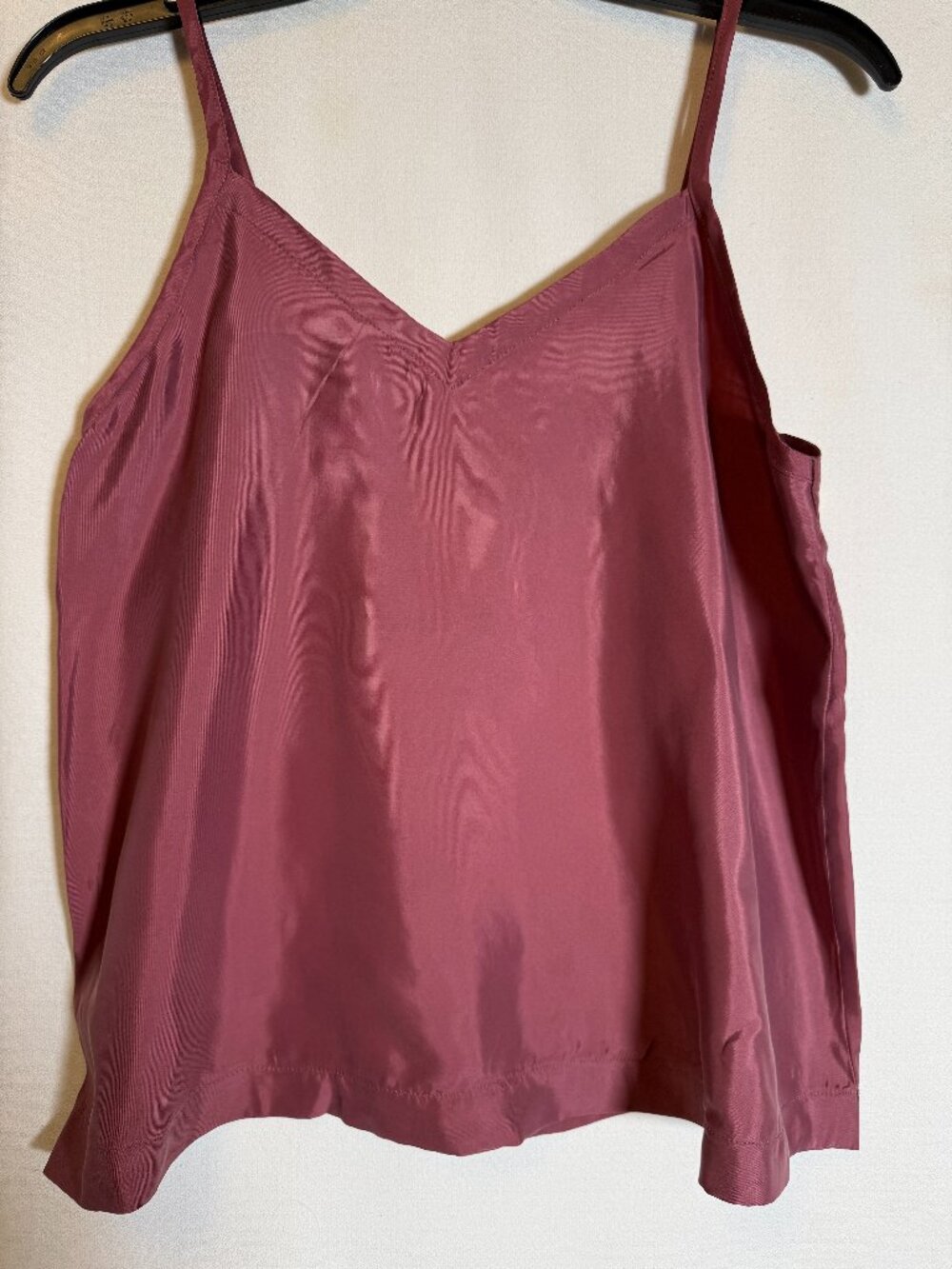 Athleta Calm Cool Satin Cami Rose Pink XS Adjustable Straps Stretch NWOT